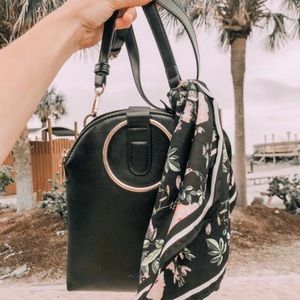 NWT black gold ring purse